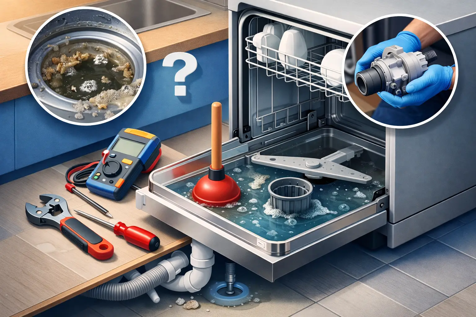 Dishwasher Not Draining Repair: What to Do